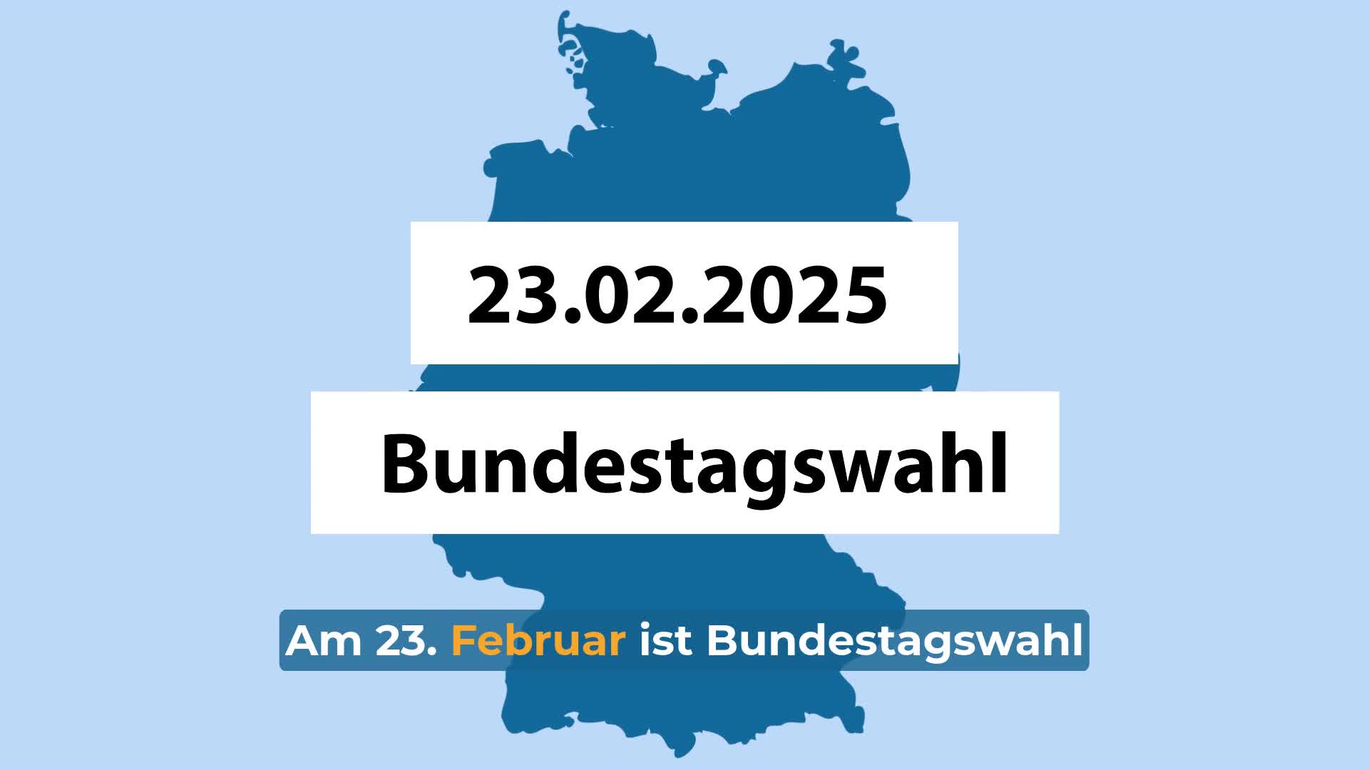 Am 23.02.2025 ist Bundestagswahl. Und du entscheidest mit. Im Erklärfilm erfährst du, wie die Wahl funktioniert.